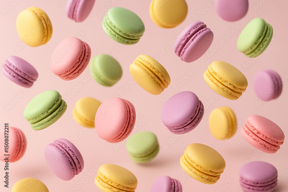 Obraz premium colorful macarons