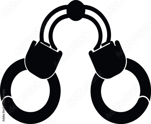 Handcuffed Icon Vector Illustration Law Enforcement Crime and Justice Symbol