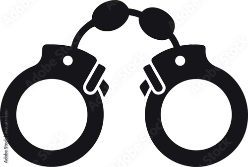 Handcuffed Icon Law Enforcement Crime Justice and Security Symbol Design
