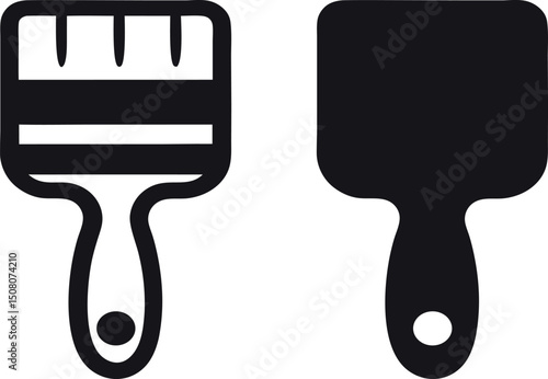 Paint Brush Icon Design for Creative Projects Art and Design Applications