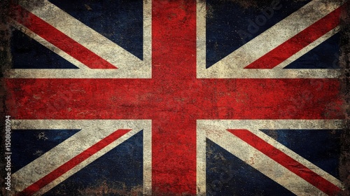 Grunge Union Jack Flag Image, British Flag Texture, UK Flag Design Union Jack, Vintage Flag