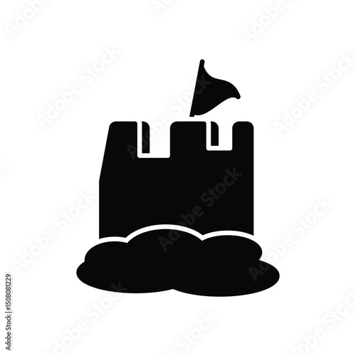 Sandcastle vector icon