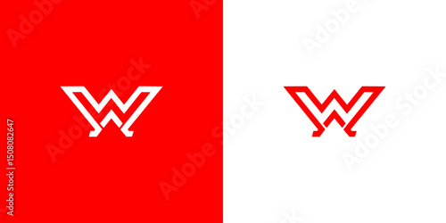 Creative W Letter Logo with Abstract, Illustration, Design Inspiration, Vector, Icon