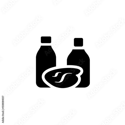 Beverage Bottle and Meat Dish Icon