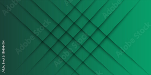 shining banner background and layer elements vector for presentation. abstract geometric. green gradient. Memphis. graceful. modern style.