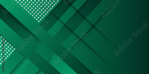 shining banner background and layer elements vector for presentation. abstract geometric. green gradient. Memphis. graceful. modern style.