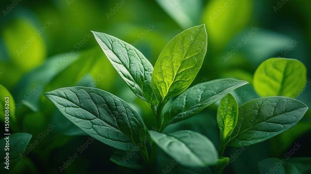 Close-up of vibrant green leaves, showcasing the delicate patterns and textures of nature. Close-up of vibrant green leaves, showcasing the delicate patterns and textures of nature.