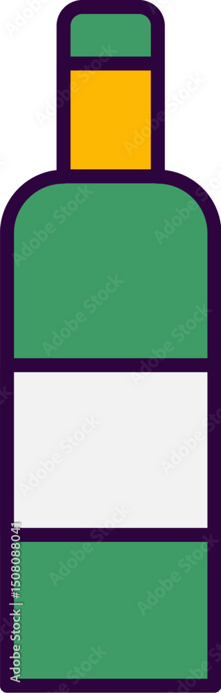 Champagne Filled Outline Linear Symbol for Graphics and Web Design, Apps, Adverts, Various Cards Champagne Filled Outline Linear Symbol for Graphics and Web Design, Apps, Adverts, Various Cards