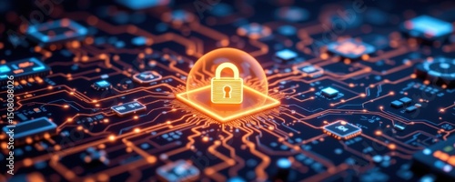 Ai data security infrastructure enhancements digital network visual representation cyber environment futuristic viewpoint