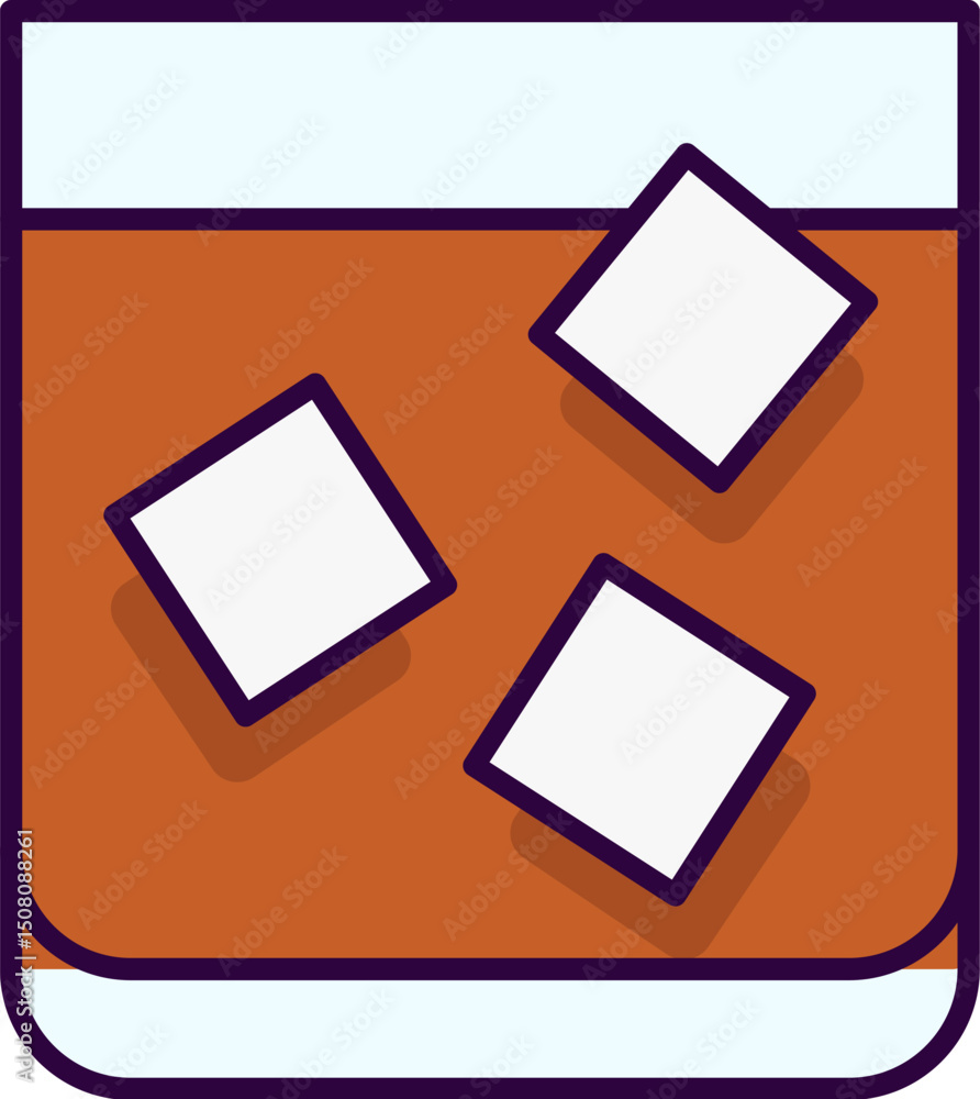 Drink with Ice Filled Minimalistic Icon Pictogram for Web and Graphic Design, Apps, Banners, Social Network and Cards Drink with Ice Filled Minimalistic Icon Pictogram for Web and Graphic Design, Apps, Banners, Social Network and Cards