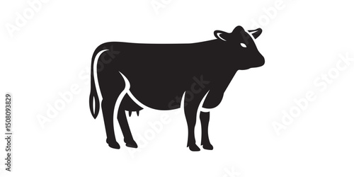 Vector design of a cow silhouette
