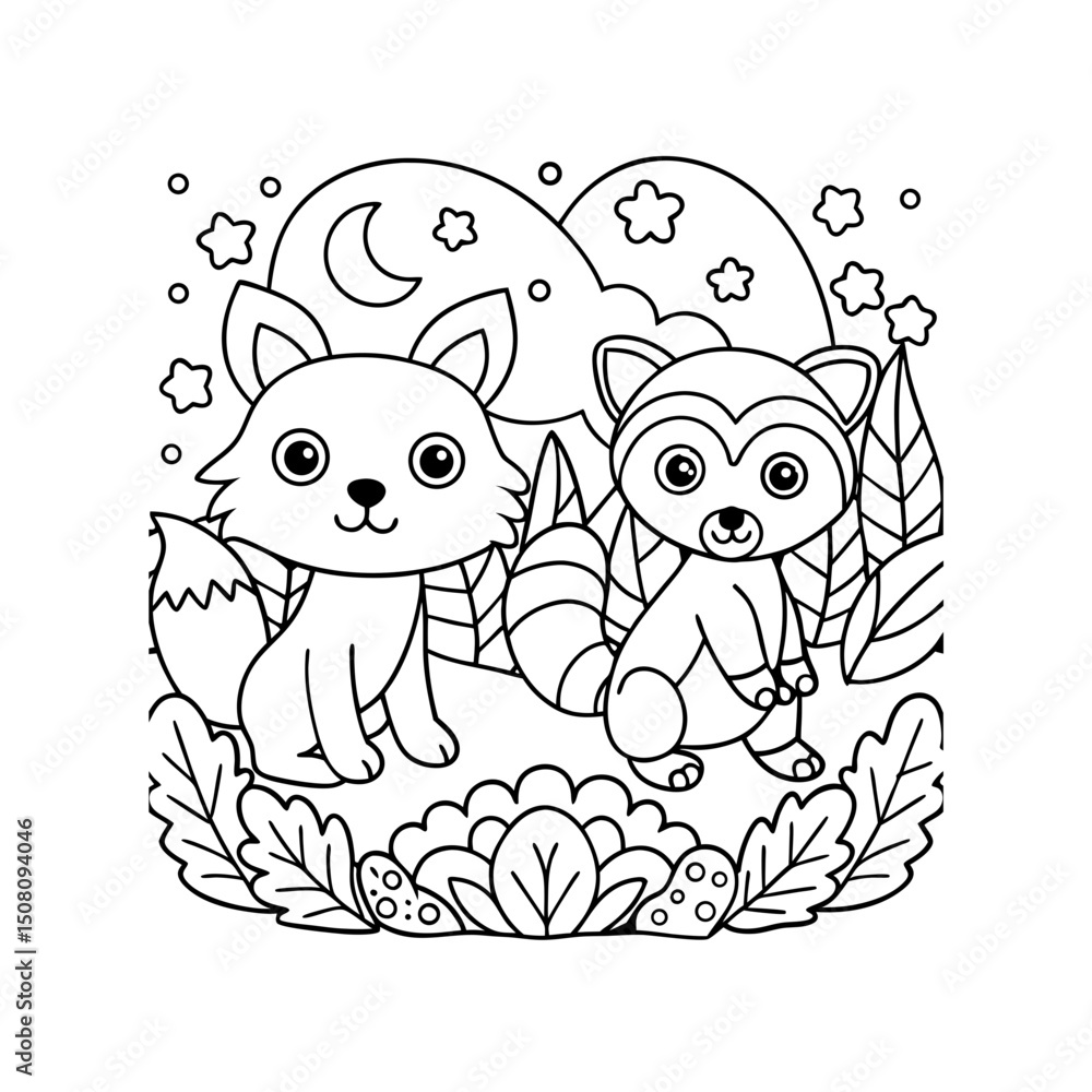 Obraz premium Coloring page. Vector illustration.