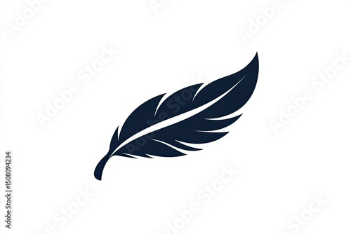 Simple, elegant feather graphic design.