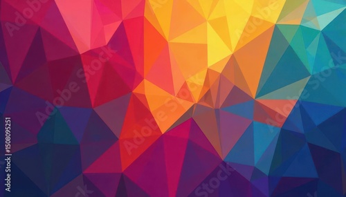 Abstract geometric shapes repeat in vibrant colors , colorful, abstract pattern