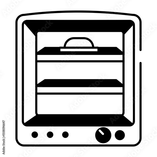 A drawing style icon of sterilization chamber
