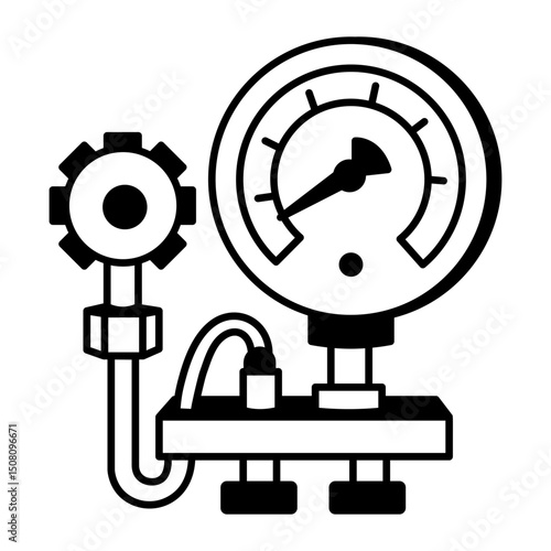 A drawing style icon of pressure sensor
