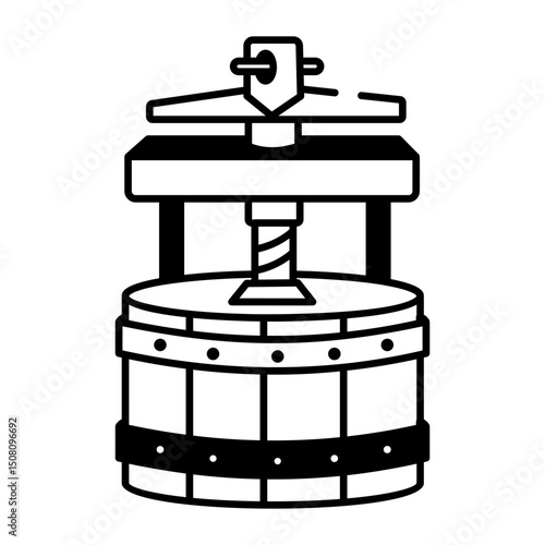 A sketchy style icon of pneumatic machine
