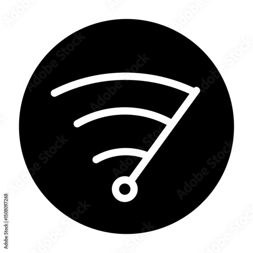Network Speed Vector Glyph Icon Design
