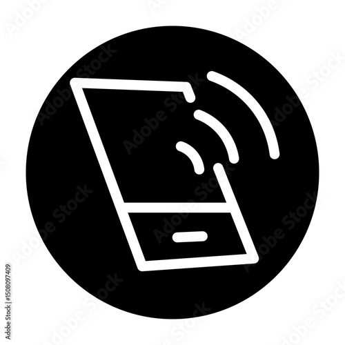 Mobile Hotspot Vector Glyph Icon Design
