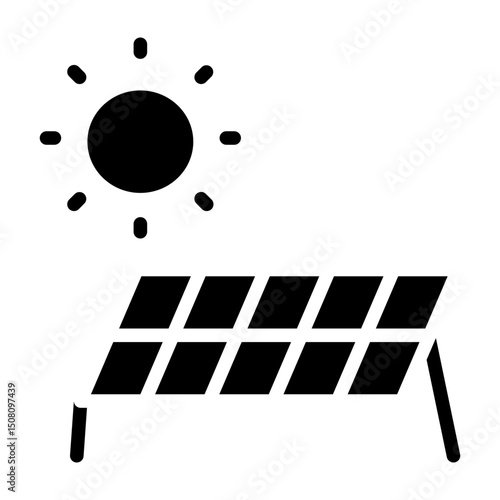 Smart Grid Technology Vector Glyph Icon Design