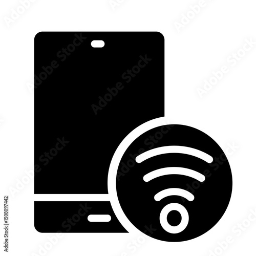 Enhanced Mobile Broadband Vector Glyph Icon Design