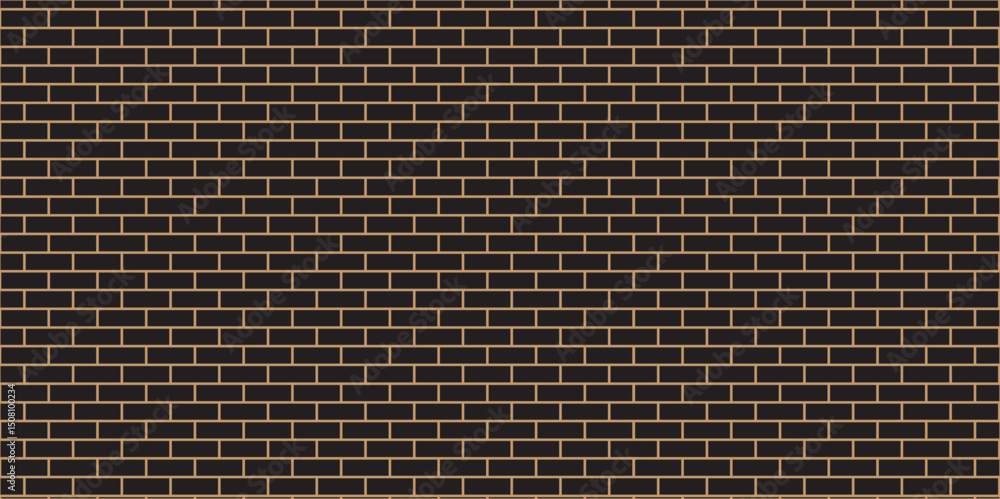 Fototapeta premium Brick retro vintage home and wall architecture tiled abstract black block brickwork wall concrete grunge background 