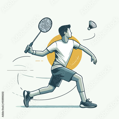 someone is playing badminton