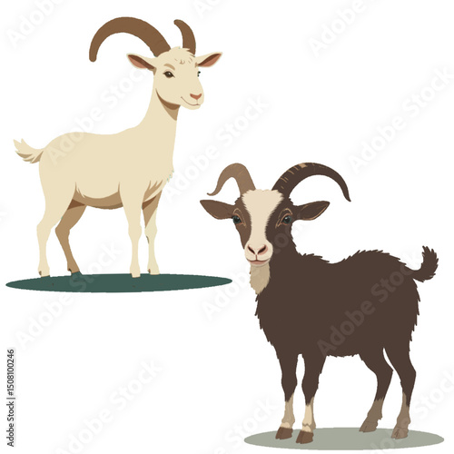 Animal Kingdom Diversity: Sheep and Goats Side by Side