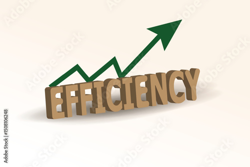 Efficiency uprising concept isolated on a white background, vector illustration design