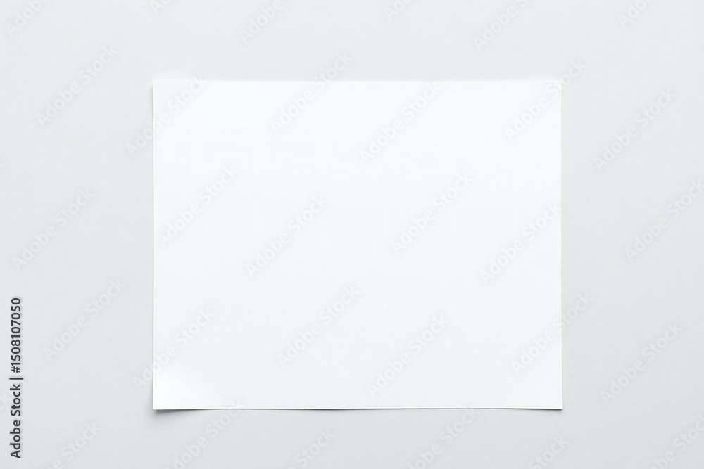 Blank white square paper on gray background Blank white square paper on gray background