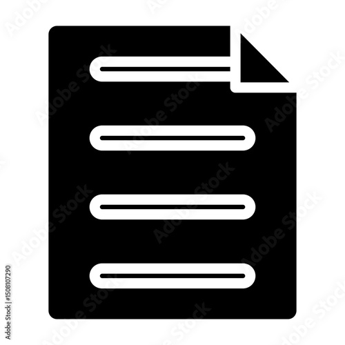 File Document Vector Glyph Icon Design