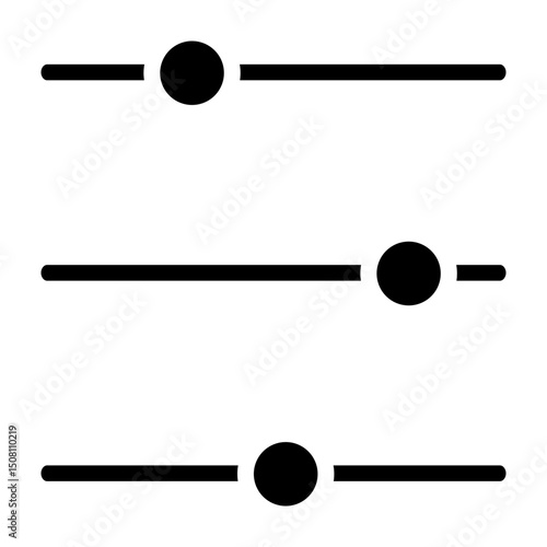Adjustment Sliders Vector Glyph Icon Design