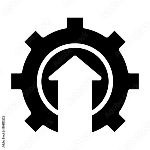 System Upgrade Vector Glyph Icon Design