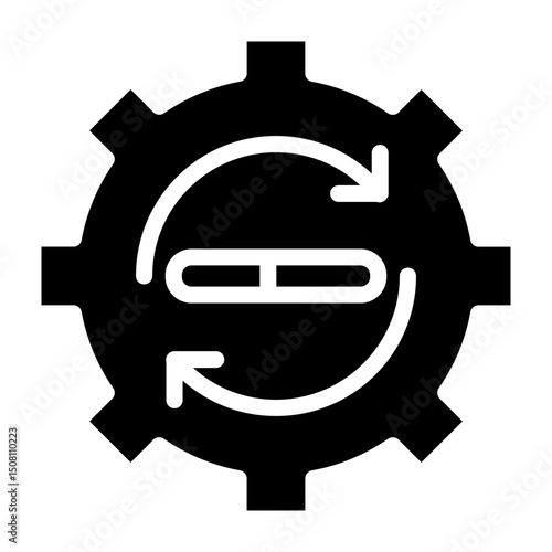 Software Update Vector Glyph Icon Design