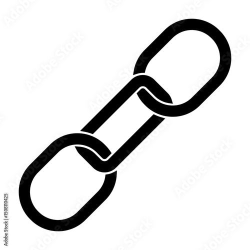 Chain Link Vector Glyph Icon Design