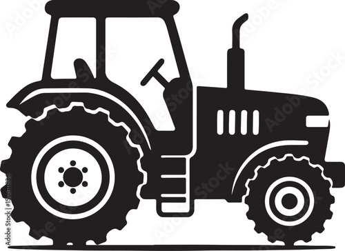 tractor isolated on white