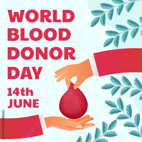 gradient world blood donor day illustration design