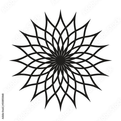 Black flower floral mandala patten vector illustration design. 
