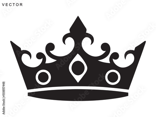 Crown vector icons, Crown vector collection, crown logo, silhouette, on a white background
