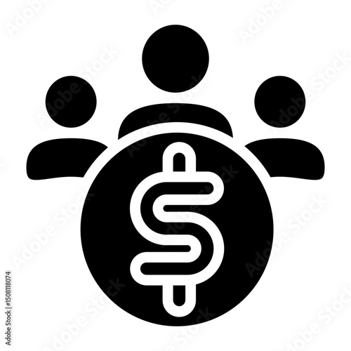 Mutual Fund Vector Glyph Icon Design