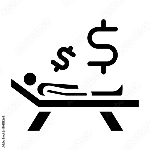Passive Income Vector Glyph Icon Design