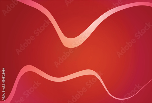 Abstract red background  with smooth shapes , the red background uses for advertising, book page, paintings, printing, mobile backgrounds, book, covers, screen savers, web page,