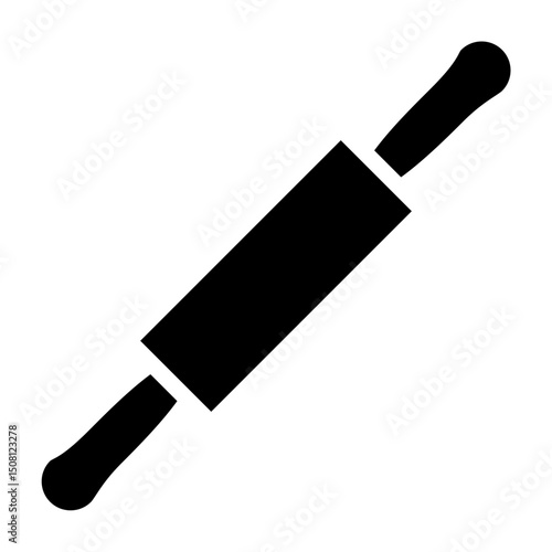 Rolling Pin Vector Glyph Icon Design