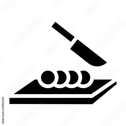 Cutting Board Vector Glyph Icon Design