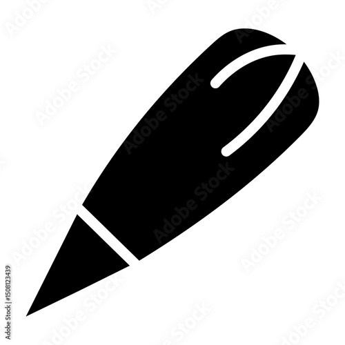 Piping Bag Vector Glyph Icon Design