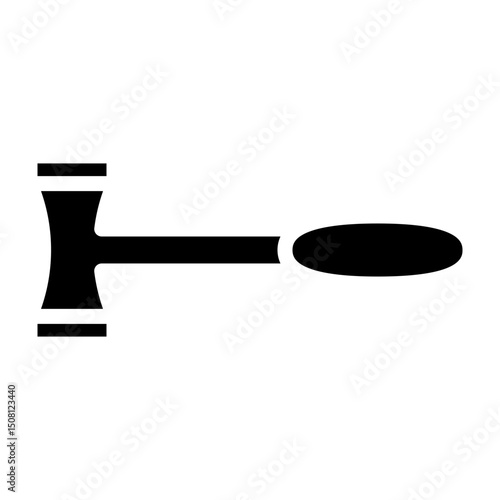 Meat Mallet Vector Glyph Icon Design