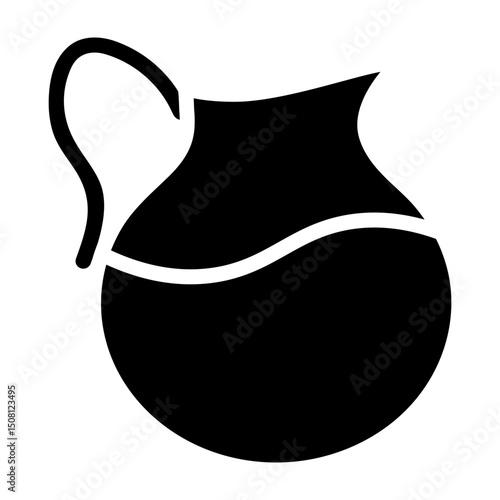 Jug Vector Glyph Icon Design