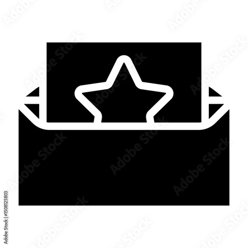 Mail Vector Glyph Icon Design