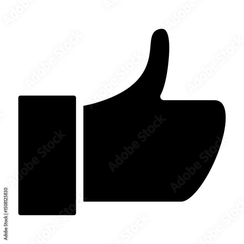 Thumbs Up Vector Glyph Icon Design