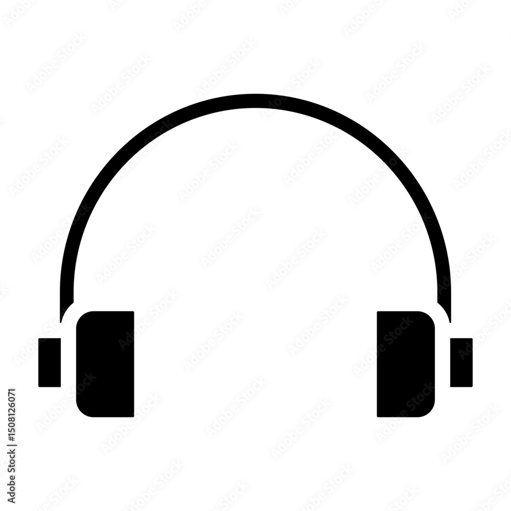 Headphone Vector Glyph Icon Design Headphone Vector Glyph Icon Design